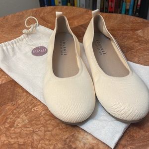 Journee Collection | Cream Jersie Knit Flat ZL618